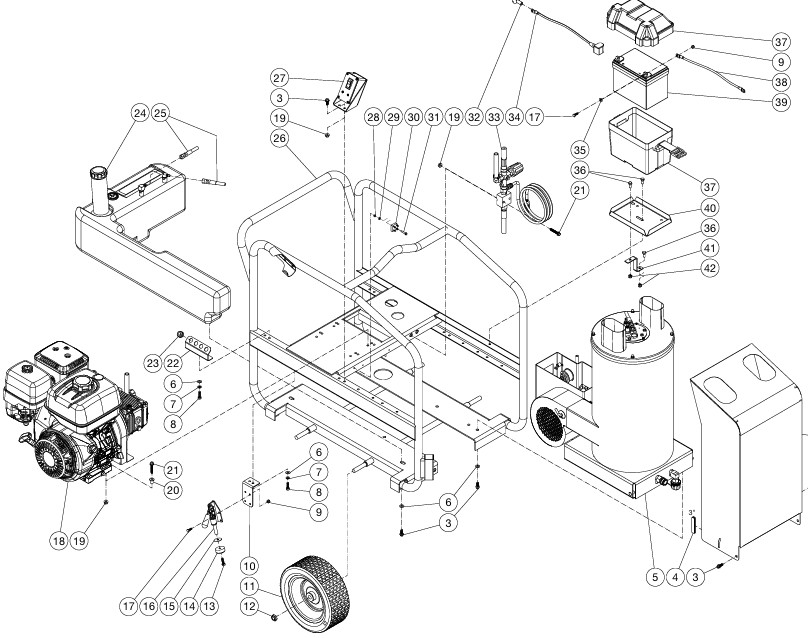 MITM GH-4004-0EGM pressure washer parts and manual